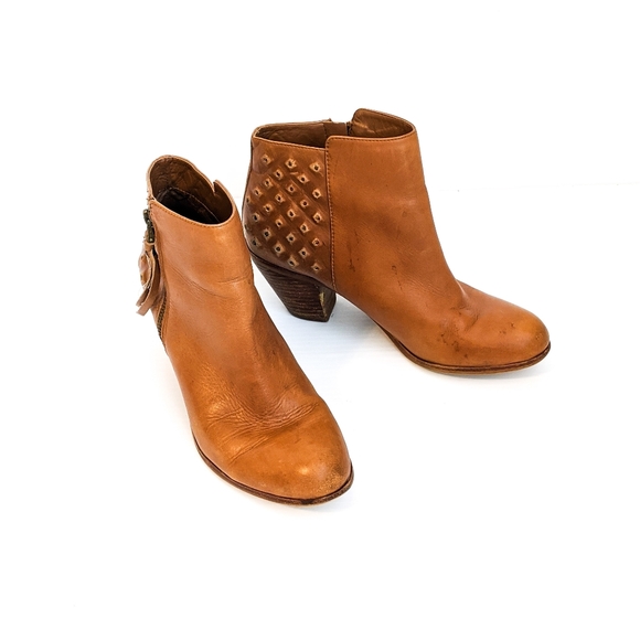 sam edelman cognac booties